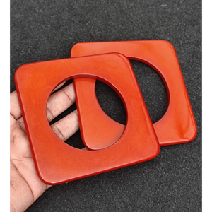 Bracelet en résine à bout ouvert fait à la main Bijoux modernes uniques Bracelet élégant pour femmes Bracelet en résine solide Léger - Product Image 2