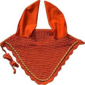 \Pakistan Manufacturer Premium Crochet Horse Ear Bonnet Lightweight Breathable Washable <b>Fly</b> Veil for Elegant Equestrian Look - Product Image 3