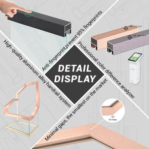 Chuanlan Terrace Deck <span class=keywords><strong>Balustrade</strong></span> en <span class=keywords><strong>verre</strong></span> sans cadre Main courante intérieure et extérieure à canal en U pour escaliers et balcon Design moderne - Product Image 3