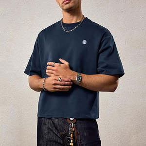 Camiseta Premium Choice para Hombre, Corte Cuadrado, Tejido Grueso, Algodón Suave, Ajuste Holgado y Relajado, Estilo Casual Urbano para la Moda Diaria Moderna - Product Image 5