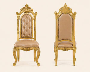 Palace-Inspired Gold Finish Upholstered King <b>Dining</b> Set Durable Solid Wood <b>Dining</b> <b>Table</b> Chair Set Buy 8-Seater <b>Dining</b> Furniture - Product Image 2
