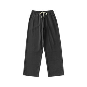 Men's Heavyweight Mid <b>Waist</b> Casual 100% Cotton <b>Elastic</b> <b>Waist</b> Oversized Jogger <b>Trousers</b> Breathable Quick Dry - Product Image 4