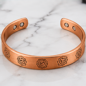 Antique Creations Premium Textured Sacred Mandala Open Cuff Copper Therapy Bracelet Handmade Fashionable Jewelry Exquisite - Product Image 3
