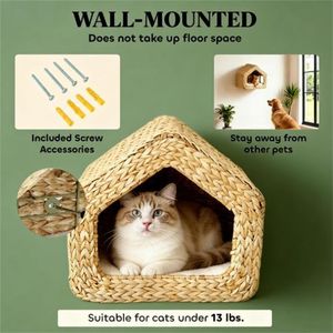 Cuccia per Gatti Naturale da Parete e Struttura a Muro per Animali Domestici - Product Image 2