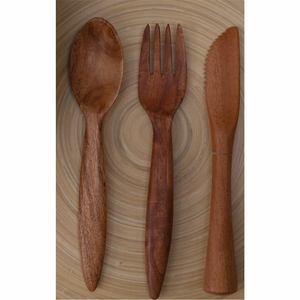 Juego de Cucharas de Madera Artesanales Premium al por Mayor, Utensilios de Cocina de Madera con Mango Largo, Resistentes al Calor y Antiadherentes, Vajilla de Cocina - Product Image 1