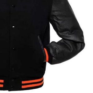 New Style Custom <b>Men</b> Wool Varsity <b>Jackets</b> Wholesale Letterman <b>jacket</b> with <b>leather</b> sleeves OEM service hot selling <b>jacket</b> for <b>men</b> - Product Image 5