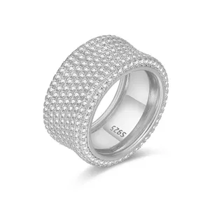 Anillos de Diamantes de Lujo en Oro Blanco y Amarillo, Corte Brillante Redondo, Diamantes Cultivados en Laboratorio, Estilo Unisex para Uso Diario - Product Image 3