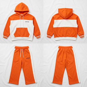 Custom Kids Winter Hooded Casual Tracksuit Regular Fit Cotton Fleece Sweatsuit Set Wholesale <b>Toddler</b> Boys Plain Green - Product Image 1