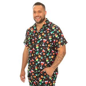 Custom Sublimation Hawaiian Shirts Tropical Print Summer Vacation <b>Tops</b> Breathable Aloha Tees Quick Dry Lightweight Beach Wear - Product Image 1