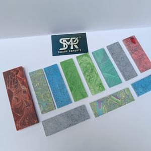 Plaques de manche de couteau en résine multicolore, pierre composite, pour la fabrication de couteaux, matériau artisanal personnalisé - Product Image 5