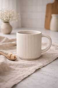 Ceramic <b>Mug</b> With Black Splatter Pattern Matte Finish For Home Office Use - Product Image 2