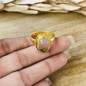 Latest Fashionable Quartz Brass <b>Ring</b> 18k Gold plated Solitaire Vintage <b>Ring</b> <b>Statement</b> Gemstone <b>Ring</b> Wholesale <b>Ring</b> For Women - Product Image 2