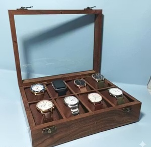 Royal Heritage Wood Watch & Jewelry <b>Storage</b> <b>Box</b> with 8-Slot Capacity Chronograph Elite Case Imperial Velvet Organizer - Product Image 2