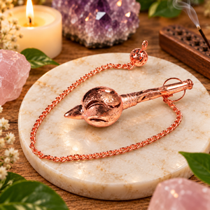 Artisanat en pierre semi-précieuse Pendules en métal de guérison pour la divination | Pendule en métal Hanuman Gada en laiton de cuivre - Product Image 1