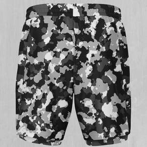 Pantalones deportivos de verano de doble capa con sublimación, de poliéster/algodón, con entrepierna de 5 pulgadas, para gimnasio, en blanco, para hombre, de baloncesto, personalizados, de malla, de lona, informales - Product Image 5