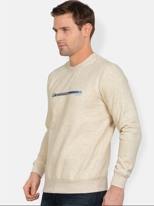 Sweat-shirt à col rond pour homme, coupe ajustée, logo imprimé, pull décontracté, tricot d'automne, 100% coton - Product Image 6