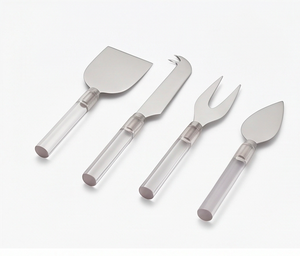 Stainless Steel <b>Cheese</b> <b>Knife</b> <b>Set</b> With Acrylic Handles Dishwasher Safe Tools For Serving Use Kitchenware And Camping Use - Product Image 3