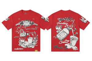 เสื้อยืดโอเวอร์ไซส์ผ้าคอตตอนหนา 100% พิมพ์ลายโลโก้ดีไซเนอร์แฟชั่นฤดูร้อนปี 2026 สำหรับผู้ชาย เสื้อยืด unisex คุณภาพสูง - Product Image 3