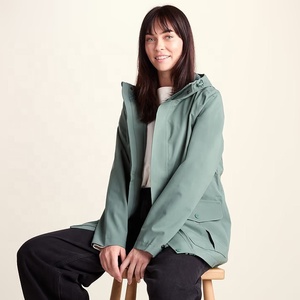 <b>Womens</b> Winter Waterproof Windproof Rain <b>Jacket</b> Hooded <b>Zipper</b> Regular Length Outdoor Coat <b>Womens</b> Rain <b>Jacket</b> - Product Image 3