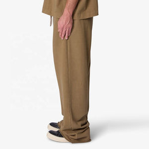 Pantalones Jogger Casuales de Corte Regular para Hombre, 100% Algodón de Alta Calidad, Pierna Ancha, Ligeros, Cintura Elástica, Resistentes al Viento y Transpirables - Product Image 3