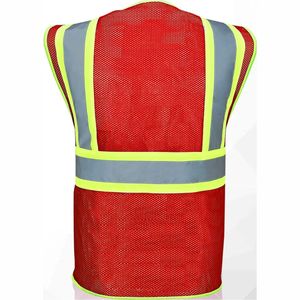 Gilets de travail réfléchissants pour hommes de haute qualité en gros, design multi-poches, poche 5D, décontractés, service OEM personnalisable - Product Image 3