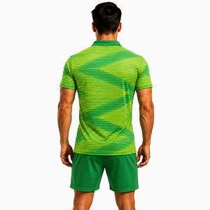 Ensemble de tennis deux pièces pour homme : Polo à col montant et short, design personnalisé, tendance et best-seller - Product Image 3