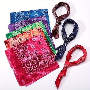 Bandana carré unisexe personnalisé en soie couleur unie, 49x49cm, pour l'extérieur, impression par sublimation thermique, foulard, brassard de motard, mouchoir - Product Image 1