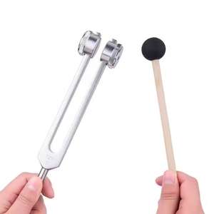 Diapason neurodiagnostique manuel 128 Hz, instrument de test auditif en alliage d'aluminium, outil médical avec marteau, kit professionnel - Product Image 1