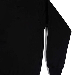 Añade tus logotipos personalizados en sudaderas negras de corte regular, color sólido, tela informal, manga larga - Product Image 2