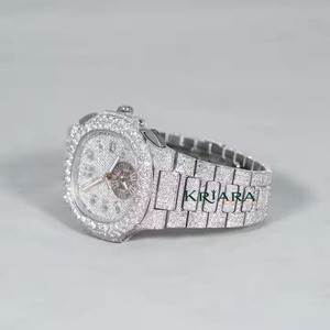 Best Quality Moissanite Diamond <b>Watch</b> Luxury Style Jewelry with Durable Quartz Movement for <b>Men</b> Available At Best Price - Product Image 5