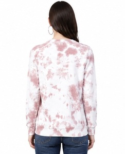 Sweat-shirt tie-dye pour femme, manches longues, col rond, décontracté, vêtements d'automne, coton, fibre de bambou, tricoté, respirant, coupe régulière - Product Image 6