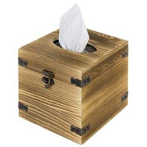 Caja de pañuelos decorativa de madera de lujo para vestíbulo de hotel, restaurante, mesa de comedor y escritorio de oficina - Product Image 4