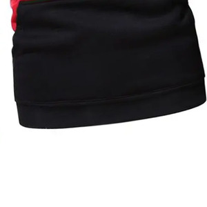 Sweat-shirt à capuche zippé pour homme, noir, gris, rouge, color block, cordon de serrage, décontracté, automne, tissu tricoté respirant - Product Image 2