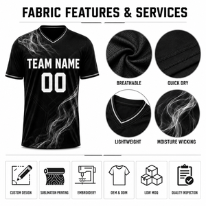 เสื้อฟุตบอลลีกแบบกำหนดเอง พิมพ์ลายแบบซับลิเมชั่น แห้งเร็ว ระบายอากาศได้ดี พร้อมโลโก้ ชื่อ และหมายเลขทีม - Product Image 4