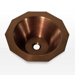 Évier de salle de bain en cuivre à double paroi, forme décagonale - Product Image 6
