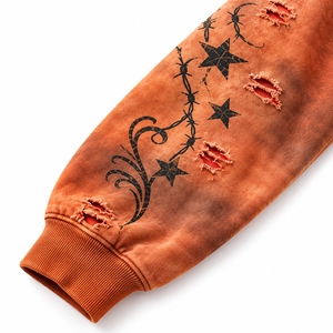 Sudadera Unisex Extra Grande de Felpa Francesa Ecológica con Estampado Personalizado, Diseño Vintage con Bolsillo y Estrella, Ropa de Invierno - Product Image 4