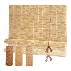 Store en bambou tressé fait main du Vietnam (Hanoï) – Écologique, en bambou naturel, avec liseré en tranches de bambou pour la ventilation traditionnelle des maisons - Product Image 4