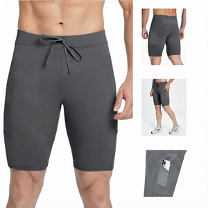 Wholesale Men's Mid Waist Compression <b>Shorts</b> Breathable Quick Dry Stretch Slim Fit Gym Running Sports <b>Shorts</b> Drawstring Athletic - Product Image 2