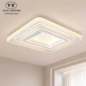 Plafonnier Led rectangulaire moderne en fer et acrylique, 440W, télécommande à intensité variable, pour salon et chambre à coucher, 110x75cm - Product Image 1