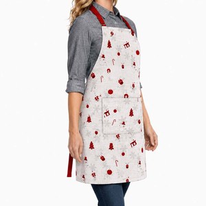 New printed Design Soft Quality Eco Friendly <b>Kitchen</b> <b>Apron</b> Professional Manufacturer Christmas Bib <b>Apron</b> With Pocket - Product Image 4