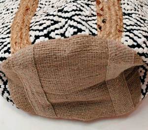Handmade Recycled Cotton Chindi Braided Jute <b>Bags</b> <b>Reusable</b> Tote <b>Bags</b> for Beach and <b>Shopping</b> with two handles best for beach <b>bags</b> - Product Image 4