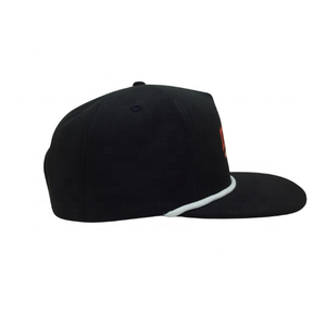 หมวกแก๊ปแบบ snapback ปีกแบน 5 ชิ้น ปักโลโก้ตามสั่ง ODM OEM  ผ้าฝ้าย 100%  ปรับแต่งสีได้ พิมพ์ลายยางนูน - Product Image 4