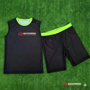 Tenue de football 7v7 sublimée imprimée, sans manches, avec casque rembourré, gants, antibactérienne, anti-UV, séchage rapide, respirante - Product Image 1