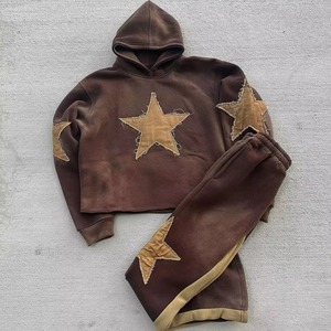 Ensemble sweat à capuche et pantalon de jogging évasé pour homme, avec logo personnalisé brodé de haute qualité, style streetwear - Product Image 5