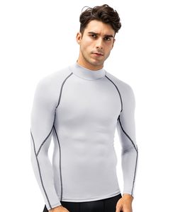 Cycling Top For Men Compression Shirt Turtle Neck <b>Long</b> <b>Sleeve</b> Athletic <b>Base</b> <b>Layer</b> Rash Guard Gym Training Running MMA Rash Guard - Product Image 2