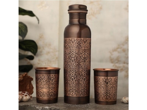 Designer <b>Copper</b> <b>Bottle</b> for <b>Drinking</b> Water with Premium Look Suitable for Personal Use and Special Occasion - Product Image 4