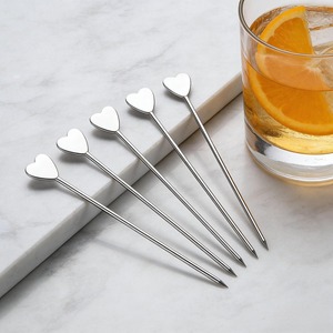 Mélangeur à café en acier inoxydable en forme de cœur pour cocktail, jus de fruits, limonade, thé glacé, cuillère à mélanger réutilisable - Product Image 6