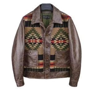Veste en cuir PU vintage unisexe Carpenter, motif uni, col rabattu, coupe-vent, vêtement d'hiver, coupe ample, fermeture éclair - Product Image 1