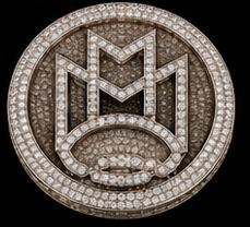 Round <b>Rhinestone</b> Letter M Brooch Alloy Fashion Pin <b>Jacket</b> Accessory Gift - Product Image 1