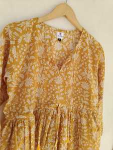 Robe longue en coton pour femme, imprimé floral, coupe évasée, décontractée, style bohème, pour la plage, export en gros Inde - Product Image 5